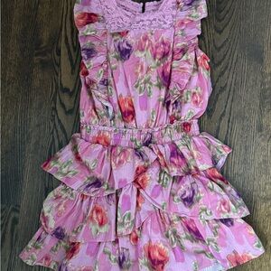 LoveShackFancy Kids Dress - Pink and Purple Floral